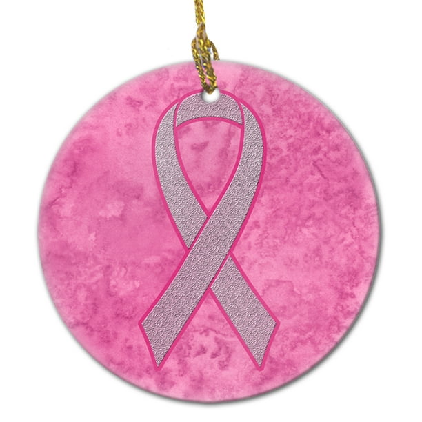 3dRose orn_101249_1 Breast Cancer Awareness Pink Ribbon-Snowflake Ornament 3-Inch Porcelain 